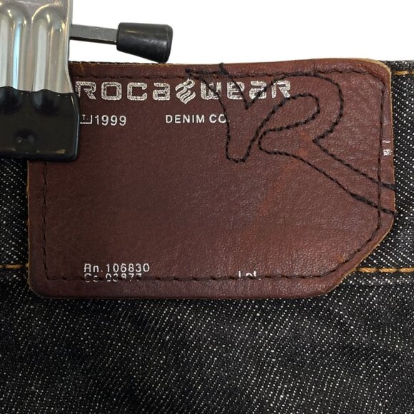 Rocawear Mens Black Denim Jeans W/ Colorful Stitching, 38 - Picture 6 of 12